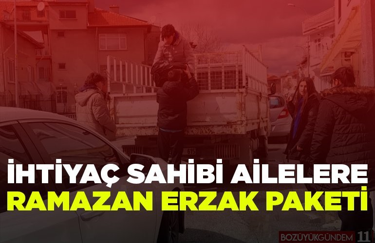 İhtiyaç sahibi ailelere Ramazan erzak paketi
