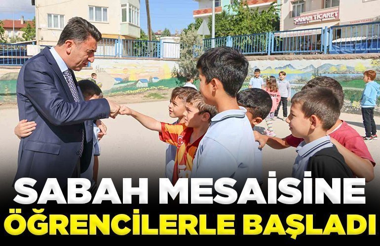 Sabah mesaisine öğrencilerle başladı