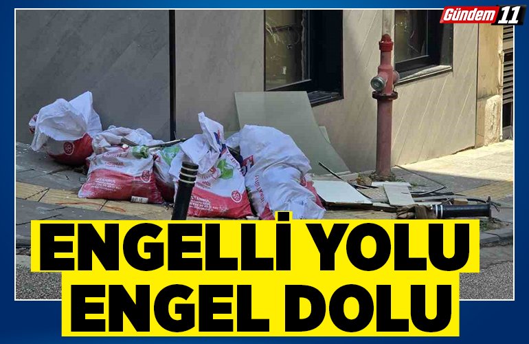 Engelli yolu engel dolu