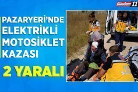 Pazaryeri'nde elektrikli motosiklet kazası