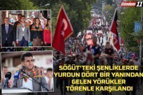 Söğüt'teki şenliklerde yurdun dört bir yanından gelen Yörükler törenle karşılandı
