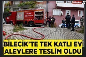 Bilecik'te tek katlı ev alevlere teslim oldu