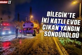 Gölpazarı'nda iki katlı evde çıkan yangın söndürüldü
