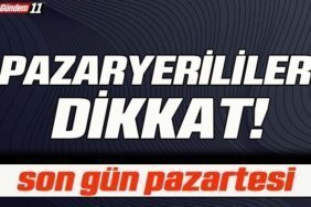 Pazaryerililer Dikkat!