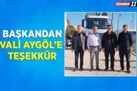 VALİ AYGÖLE TEŞEKKÜR
