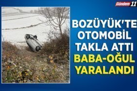 Bozüyük'te trafik kazasında baba-oğul yaralandı