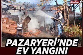 Pazaryeri'nde ev yangını