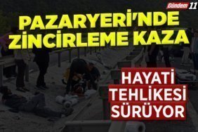 Pazaryeri'nde zincirleme kaza