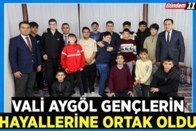 Vali Aygöl Gençlerin Hayaline Ortak Oldu