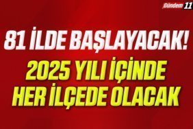81 ilde başlayacak