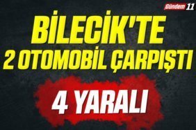 Bilecik'te 2 otomobil çarpıştı
