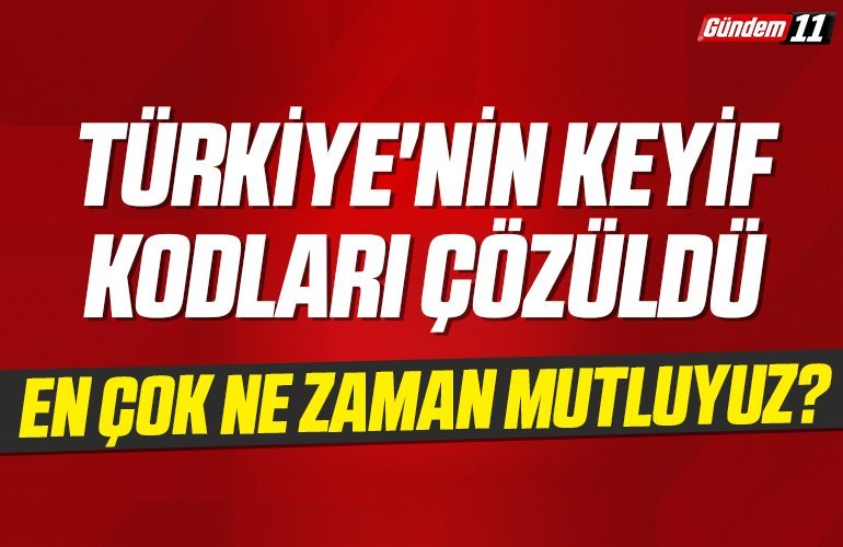 Keyif Türkiye’nin Keyif Kodları Çözüldü: En Çok Ne Zaman Mutluyuz? – Gündem11