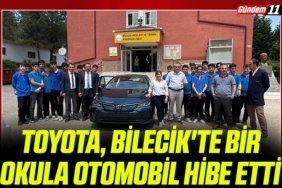 Toyota, Bilecik'te bir okula otomobil hibe etti