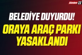 Oraya araç parkı yasaklandı