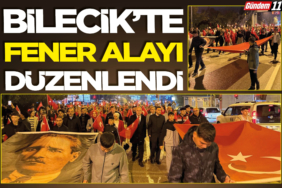 Bilecik'te Cumhuriyet'in 102. yılı dolayısıyla fener alayı düzenlendi