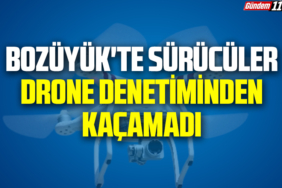 Bozüyük'te Sürücüler Drone Denetiminden kaçamadı