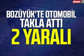 Bozüyük'te otomobilde takla attı 2 yaralı
