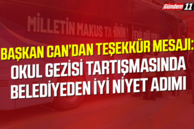 Başkan Can’dan Teşekkür Mesajı