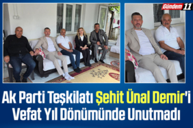 Ak Parti Teşkilatı Şehit Ünal Demir'i Vefat Yıl Dönümünde Unutmadı