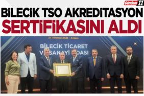 Bilecik TSO Akreditasyon Sertifikasını Aldı