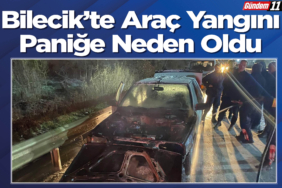 Bilecik’te Araç Yangını Paniğe Neden Oldu