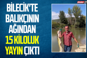 Bilecik'te Balıkçının Ağından 15 Kiloluk Yayın Çıktı