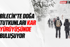 Bilecik'te Doğa Tutkunları Kar Yürüyüşünde Buluşuyor