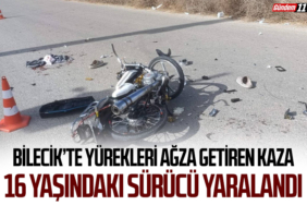 Bilecik’te Yürekleri Ağza Getiren Kaza 16 Yaşındaki Sürücü Yaralandı