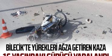 Bilecik’te Yürekleri Ağza Getiren Kaza 16 Yaşındaki Sürücü Yaralandı