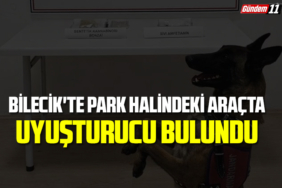 Bilecik'te park halindeki araçta uyuşturucu bulundu