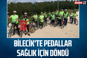 Bilecik'te pedallar sağlık için döndü