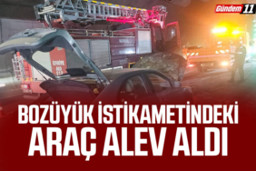 Bozüyük istikametindeki araç alev aldı