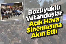Bozüyüklü vatandaşlar açık hava sinemasına akın etti
