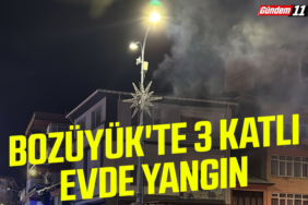 Bozüyük'te 3 katlı evde yangın