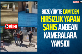 Bozüyük'te Cami'den hırsızlık yapan şahıs anbean kameralara yansıdı