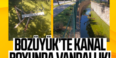 Bozüyük’te Kanal Boyunda Vandallık!