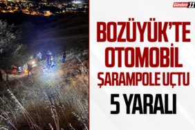 Bozüyük’te Otomobil Şarampole Uçtu 5 Yaralı