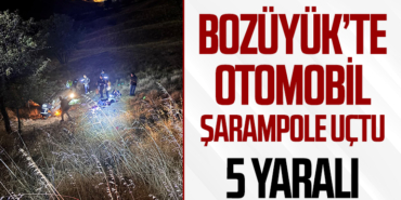 Bozüyük’te Otomobil Şarampole Uçtu 5 Yaralı