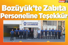 Bozüyük’te Zabıta Personeline Teşekkür
