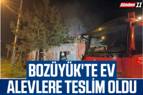 Bozüyük'te ev alevlere teslim oldu
