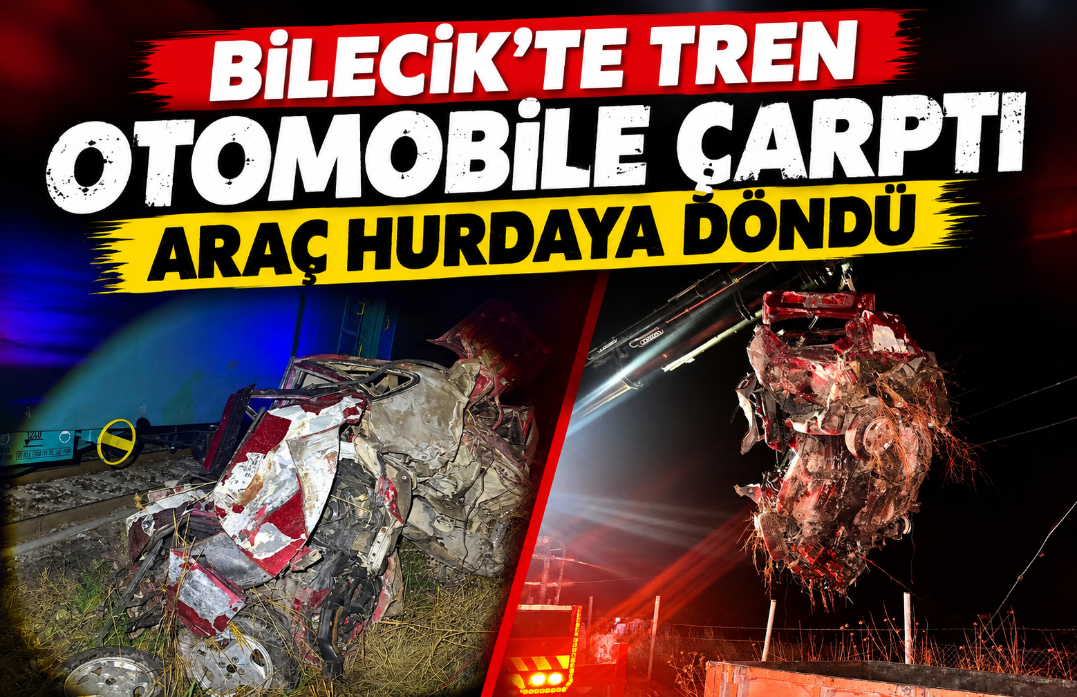 Araç hurdaya döndü