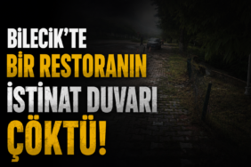 Bilecik'te bir restoranın istinat duvarı çöktü
