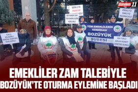 Emekliler Zam Talebiyle Bozüyük’te Oturma Eylemine Başladı