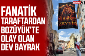 Fanatik taraftardan Bozüyük’te Olay Olan Dev Bayrak