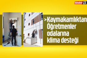 Kaymakamlıktan Öğretmenler odalarına klima desteği