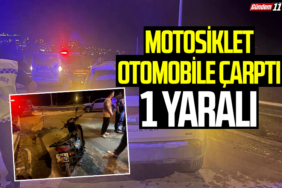 Motosiklet Otomobile Çarptı 1 Yaralı