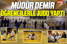 Müdür Demir öğrencilerle judo yaptı