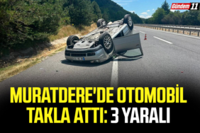 Muratdere'de Otomobil Takla Attı 3 Yaralı