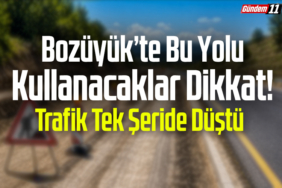 Trafik Tek Şeride Düştü